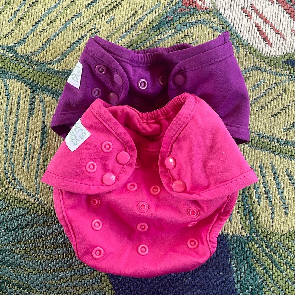 Original Nicki’s Diapers diaper covers- 2 solid color diaper covers
